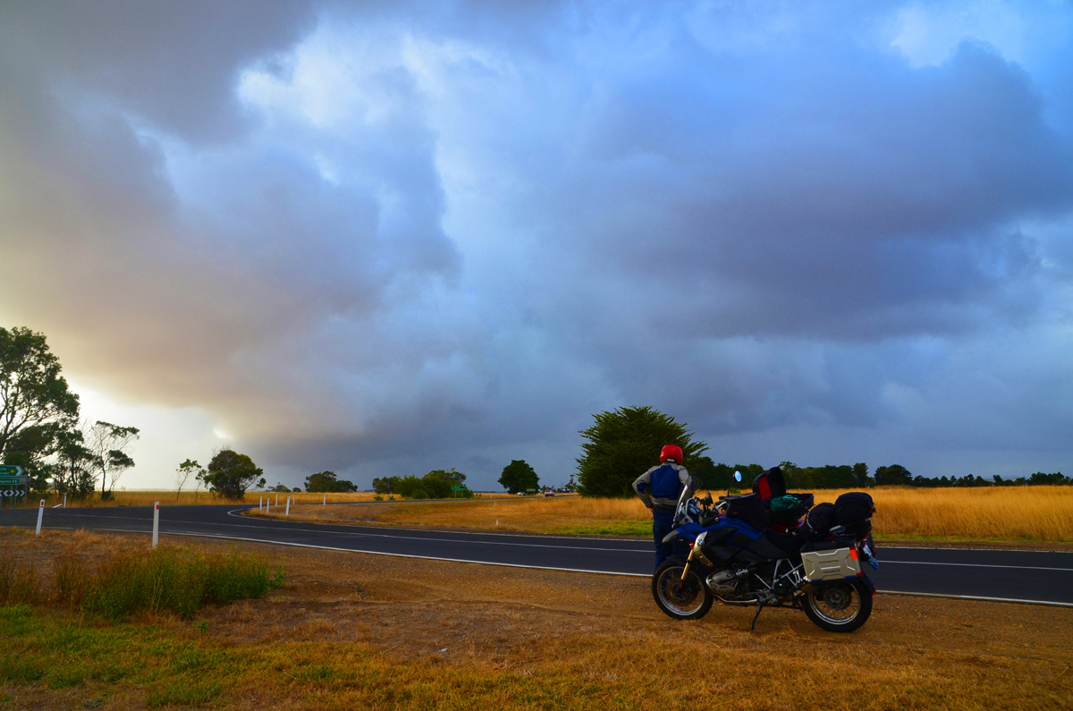 Putting on rain gear! South east SA